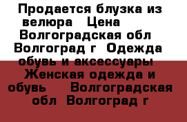 Продается блузка из велюра › Цена ­ 500 - Волгоградская обл., Волгоград г. Одежда, обувь и аксессуары » Женская одежда и обувь   . Волгоградская обл.,Волгоград г.